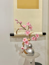 Peach Blossom in Silver Gourd/桃花入器 · 银葫芦摆件